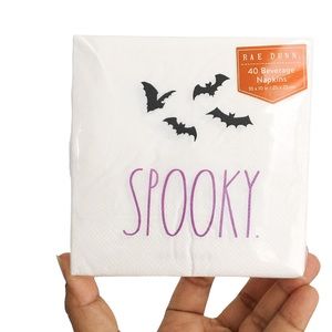 Rae Dunn SPOOKY BATS Halloween Beverage Napkins